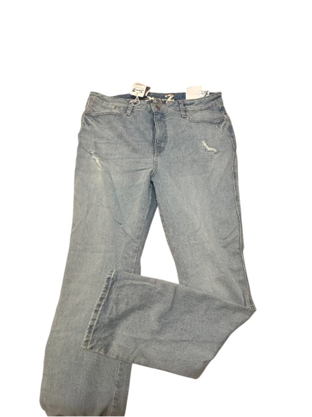 Women's Straight Leg Jeans in Faded Blue